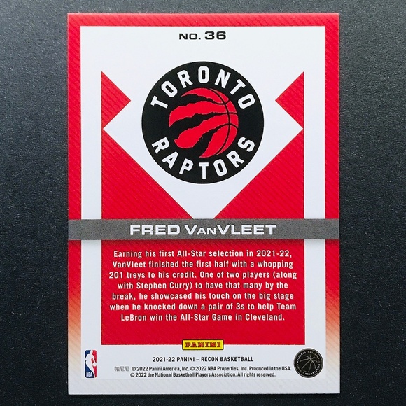 Fred VanVleet - 2021-22 Panini Recon Holo #36 - Picture 2 of 2
